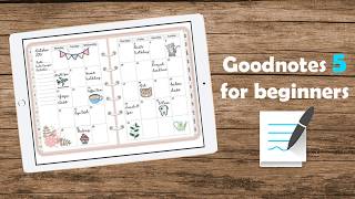 Using Goodnotes 5 digital planner for beginners [upl. by Ruosnam372]