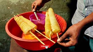 Tornado Potato  Spiral Fried Potato  Lahore Street Food [upl. by Akimet]