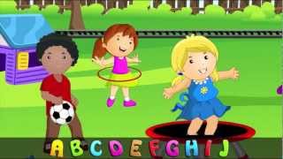 ABC Alphabet Song in HD with Lyrics  Childrens Nursery Rhymes by eFlashApps [upl. by Eigna303]