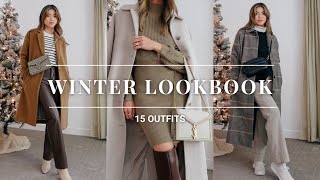 Winter Lookbook ❄️ 15 Easy Winter Outfit Ideas  How to dress cute in cold weather [upl. by Roman]