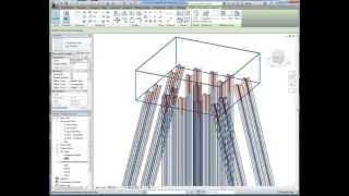 Revit Autodesk  Video 3 Placing Steel H pies in Revit for bridge foundations [upl. by Basilius]