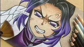 Drawing Demon Slayer Characters TIKTOK ANIME ART audio by MrBallen [upl. by Downs]