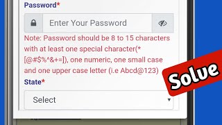 Fix password should be 8 to 15 character special character numeric upper case small case letter [upl. by Yddur859]