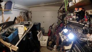 Converting Twin Head Halogen Work Light to Led light 4k [upl. by Natanoy93]