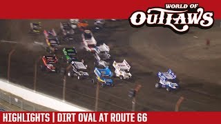 World of Outlaws Craftsman Sprint Cars Dirt Oval at Route 66 June 27 2017  HIGHLIGHTS [upl. by Enra]