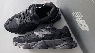 New Balance 9060 Triple Black U9060BPM Review [upl. by Attenauq663]