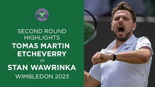 Tomas Martin Etcheverry vs Stan Wawrinka  Second Round Highlights  Wimbledon 2023 [upl. by Kreiker]