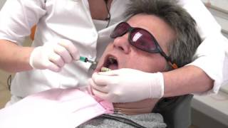 Painless Periodontitis treatment with the laser Laser treatment at gingivitis Part 1 [upl. by Yro529]