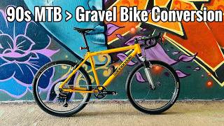 90s MTB to Gravel Bike Conversion 1997 Cannondale F300 [upl. by Ariaz845]