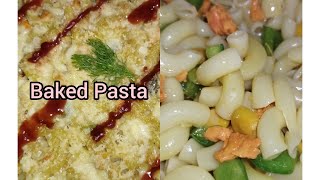 Baked chicken cheese Macaroni without oven  Pasta with white sauce  Kausers Kitchen and Vlogs [upl. by Rivera]