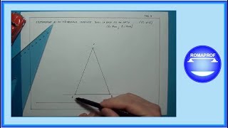 COSTRUZIONE TRIANGOLO ISOSCELE DATI BASE E LATO 264 [upl. by Stirling]