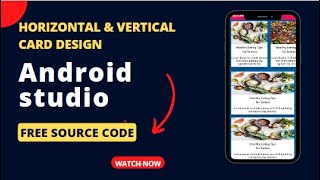 Horizontal and Vertical Scrollable Card Design Android Studio  Mobile application development [upl. by Lamrouex149]