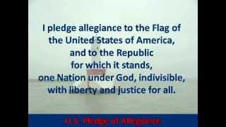 US Pledge of Allegiance  Hear and Read the Full Text [upl. by Wennerholn]