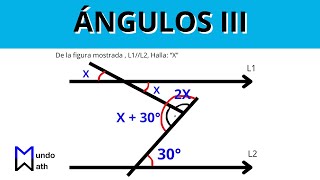 Ángulos III  Rectas paralelas con Rectas secantes  Geometría [upl. by Kolk]