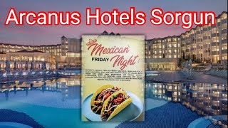 Hotel Arcanus Side Resort Türkei Buffet Mexican Night 2024 [upl. by Blackstock926]