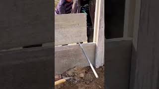 Amazing installing precast concrete wall fence for farming [upl. by Elleirb]