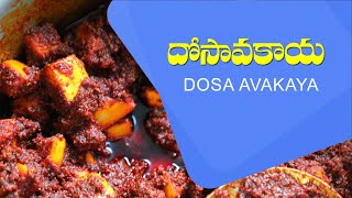 Making Dosa Avakaya Pickleదోసకాయఆవకాయ పచ్చడి చేయు విధానంDSivaprasadpatrijiKitchensGurusthan [upl. by Allerus]