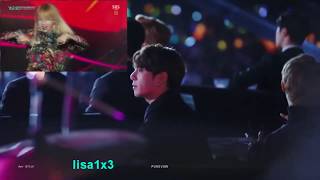 161226 BTS JK reaction to BLACKPINK  Whistle Playing with fire SBS Gayodaejun 2016 [upl. by Constancia]