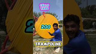 How many Cello Tape Layers to Make A Trampoline shorts trampoline [upl. by Odeen]