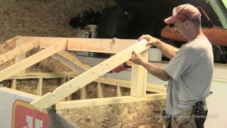 How To Build A Shed  Part 3 Building amp Installing Rafters [upl. by Shirleen]