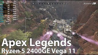 Ryzen 5 2400GE Vega 11 Review  Apex Legends  Gameplay Benchmark Test [upl. by Armelda]