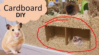 ✨Secret Hamster Hideout from Cardboard  DIY [upl. by Wini]