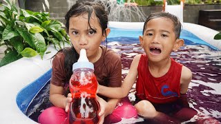 Drama  MAIN SEPEDA DAN BERENANG DI KOLAM UNGU 💦  Salsa and Family [upl. by Frederic707]