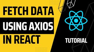 How To Use Axios In React JS To Fetch API Data Tutorial Easy Method [upl. by Previdi]