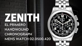 Zenith El Primero Handwound Chronograph Mens Watch 020500420 Review  SwissWatchExpo [upl. by Kinnie]