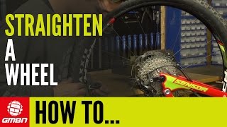 How To Straighten A Wheel  MTB Maintenance [upl. by Ahsoem851]