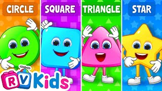 Learn Shapes Circle Square Triangle Rectangle amp more  Educational Videos For Toddlers amp Babies [upl. by Photima]