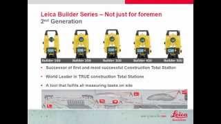 Leica Builder Series Total Station Theodolite Presentation [upl. by Oirifrop]