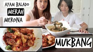 MASAK AYAM BALADO MERAH MERONA  INDONESIAN MUKBANG [upl. by Norrat]