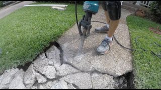 Pouring an exposed aggregate sidewalk [upl. by Angi]