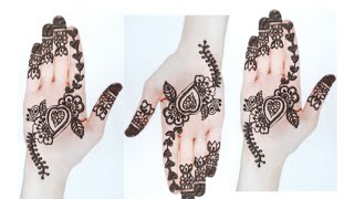 easy mehndi design for hands  simple Mehndi Design front hand punithainnovative trending viral [upl. by Berga]