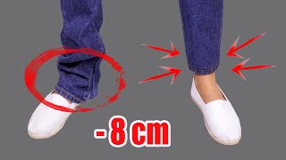 How to hem jeans in 5 minutes while keeping the original hem [upl. by Emoraj400]