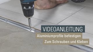 Montage Aluminiumprofile Übergangsprofil und Anpassungsprofil als Raumtrenner und Türen [upl. by Robenia]