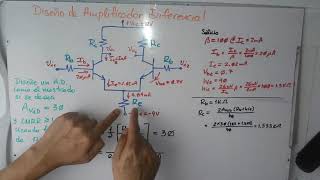 Amplificador Diferencial Ejemplo de Diseño 23 [upl. by Dduj]