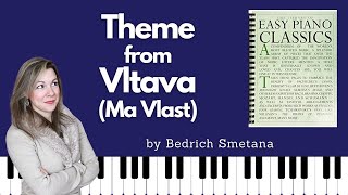 Theme from Vltava Bedrich Smetana Easy Piano Classics  Book One [upl. by Robena]