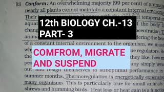 Class 12 biology chapter 13part 3Conform migrate amp suspendStudy with Farru [upl. by Danielson]