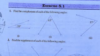 Class 7th maths l Exercise 51 l Chapter 5 l Lines and Angle l NCERT l Solution l cbse board [upl. by Madra33]