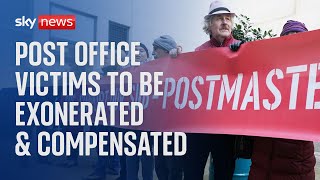 Post Office scandal victims to be exonerated and compensated [upl. by Risay]