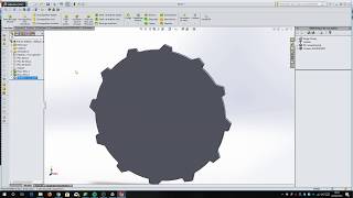 13 Créer une roue dentée avec Solidworks Répétition circulaire [upl. by Avram839]