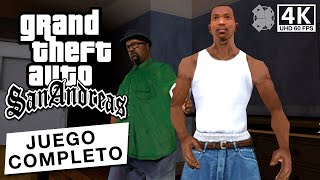 Grand Theft Auto San Andreas  Todas las misiones Juego completo en 4K [upl. by Naesal]