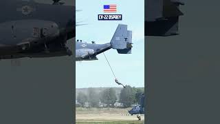 Special Technique US and Ukraine Forces Use to Practice Fast Rope at CV22 Osprey [upl. by Lennahc]