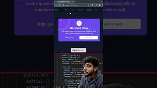 Modal with framer motion and tailwind in one shot animation website coding programming nextjs [upl. by Elokkin]