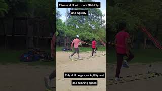 Advance level fitness drill with core stability and Agility core agility subscribe cricket [upl. by Lamaj]