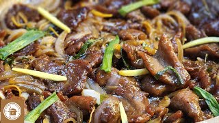 Beef and onion stir fry  Beef Recipes  tender and juicy beef [upl. by Leavelle]