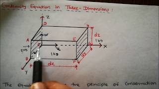 continuity equation in 3 dimensions [upl. by Irep]