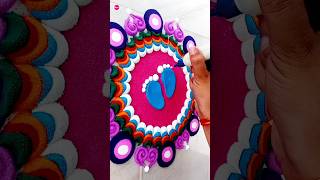 How to Make Rangoli Beautiful for Diwali  Rangoli in Deepavali Festival 💞💛✨ shorts rangolidesigns [upl. by Ennaxor]